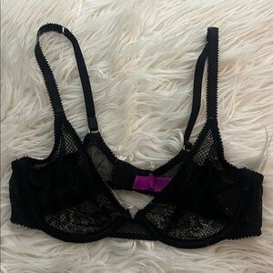 Agent Provocateur Elegant Black Lace Bra Size 34B